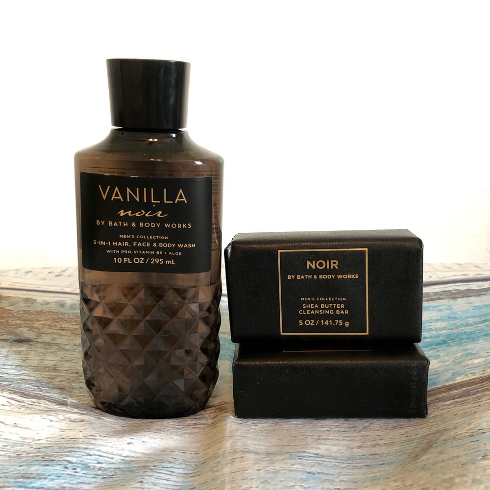 Bath & Body Works Vanilla Noir Mens Collection 3in-1 Body Wash & Cleansing Bar
